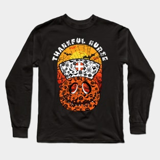 Thankful Nurse Pumpkin Nurse Halloween Long Sleeve T-Shirt